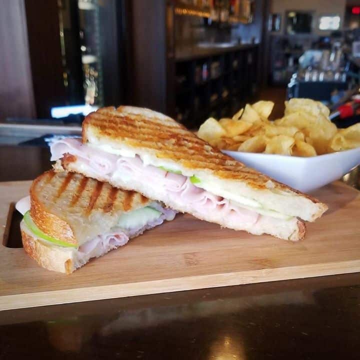 Saturday Special! Smoked Turkey! Green Apple! Brie! Whole Grain Mustard on sourdough. #grilledcheese #craftbeer…