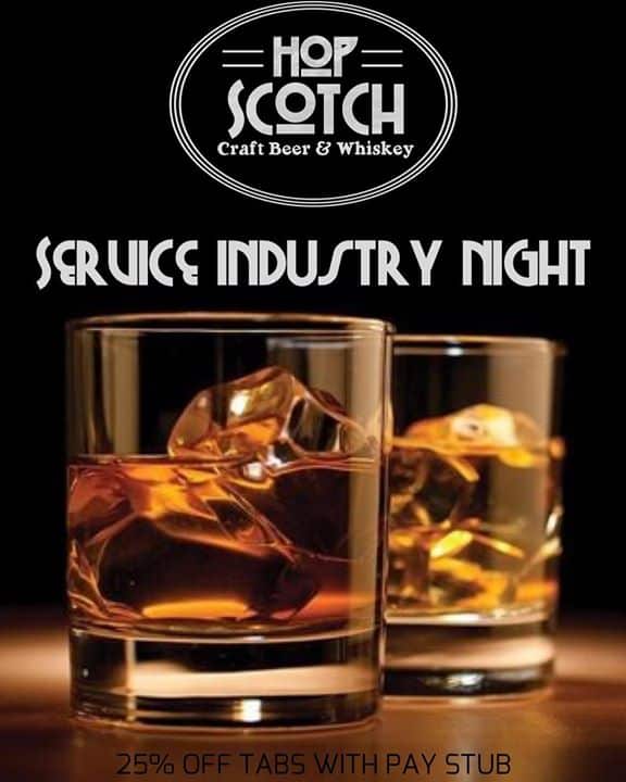 Hop Scotch Service Industry Night kicks off at 10pm! If your are in the…