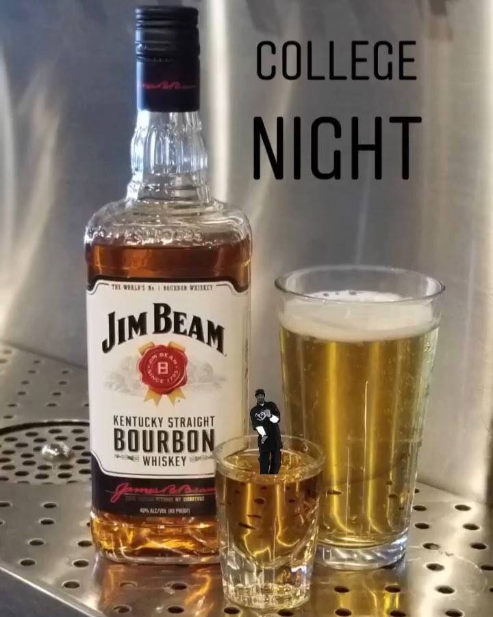 College Night! $5 Personal Pitchers $5 Bud & a Beam Live DJ! 10pm-close! #collegenight…