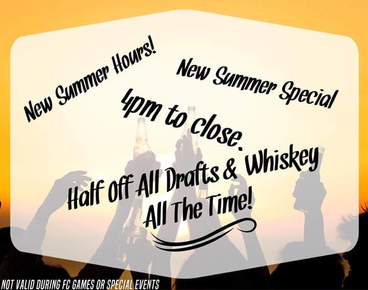 HALF OFF ALL DRAFTS & WHISKEY ALL SUMMER LONG! Join us in Clifton for…